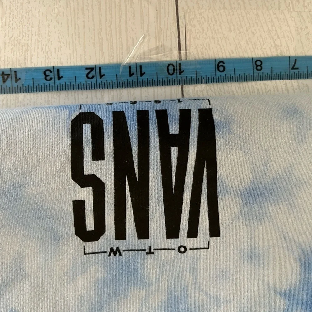 Vans blue and white tie dye pullover hoodie size small